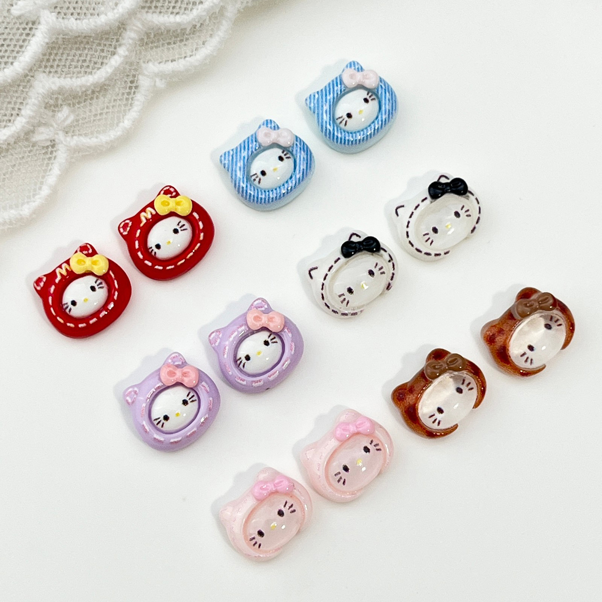 Nail Art Leopard - 20Pcs Sweet Lovely Hello Kitty Colorful