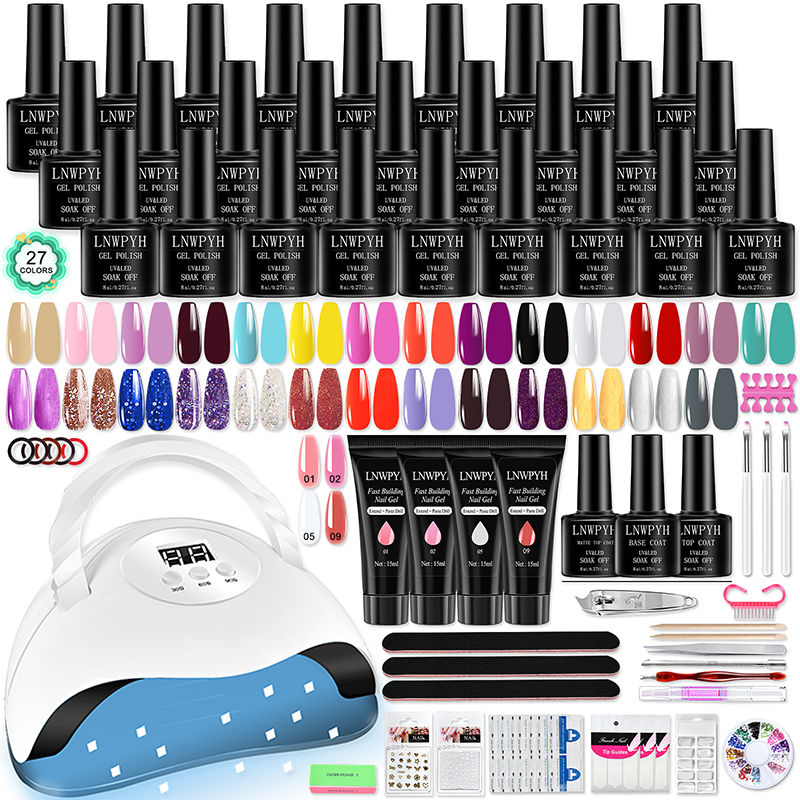 Gel Top Coat - Nail Gel Polish Kit With LED