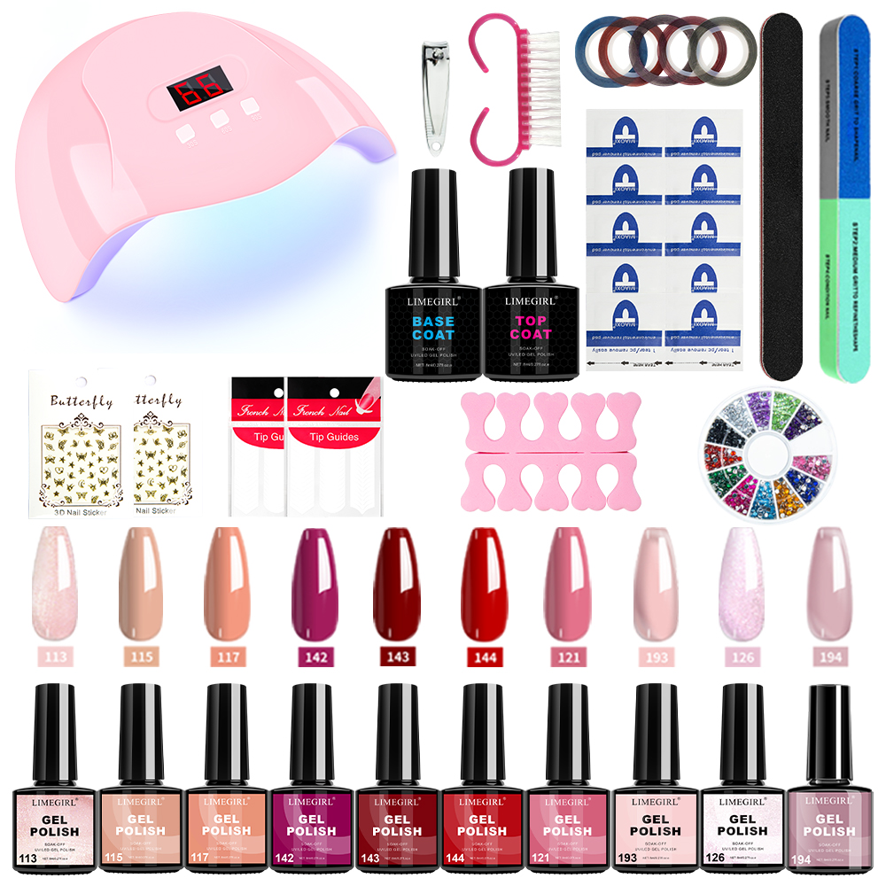 Gel Top Coat - Limegirl Nail Gel Polish Set with