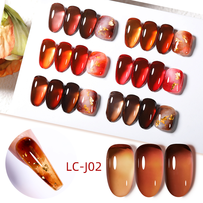 LILYCUTE 7ML Jelly Amber Gel N – обзор и цена Nail Art Leopard