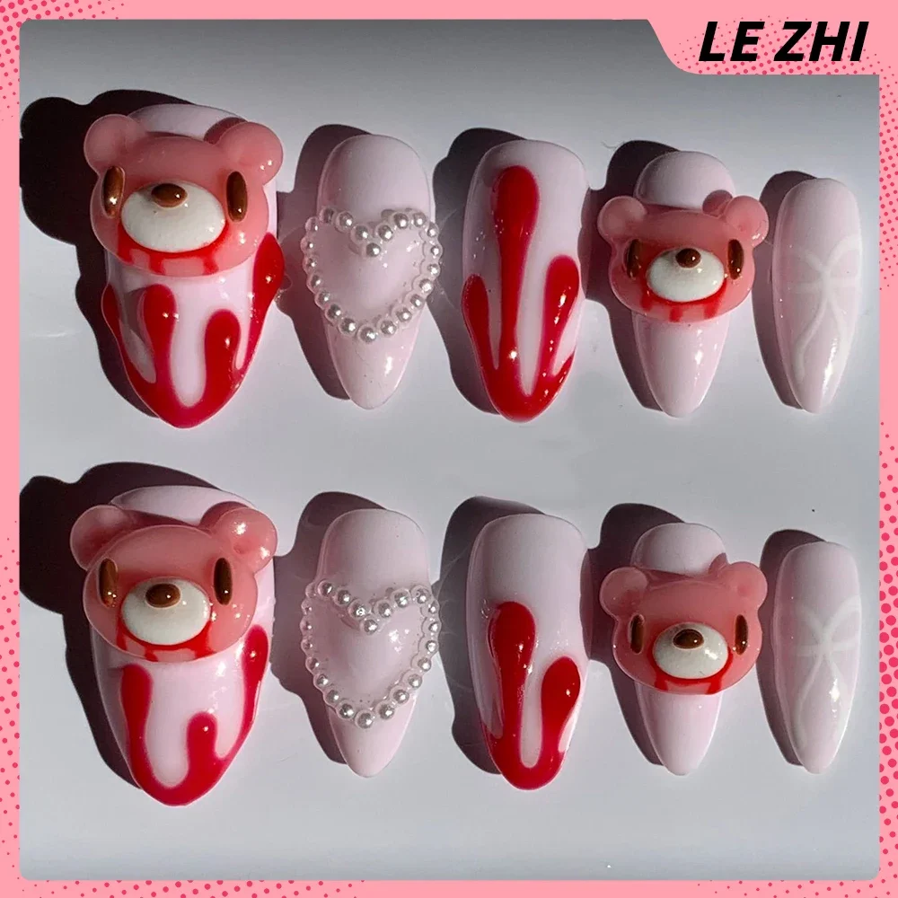3D Kawaii Hand-Carved Rilakkum – обзор и цена Nail Art Strawberry