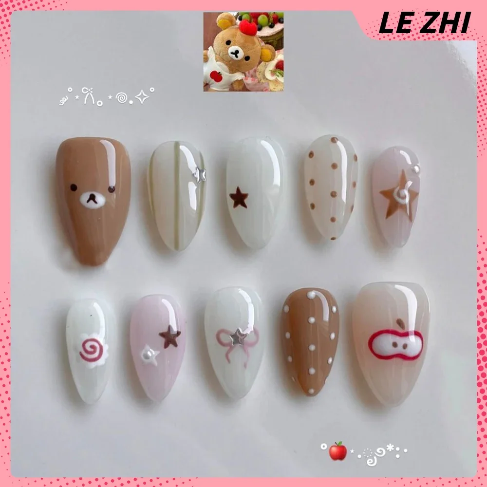 3D Kawaii Hand-Carved Rilakkum – обзор и цена Nail Art Strawberry