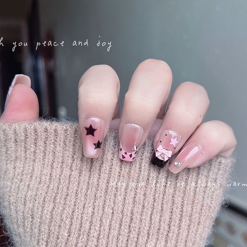 10pcs Short Square Press On Na – обзор и цена Nail Art Leopard