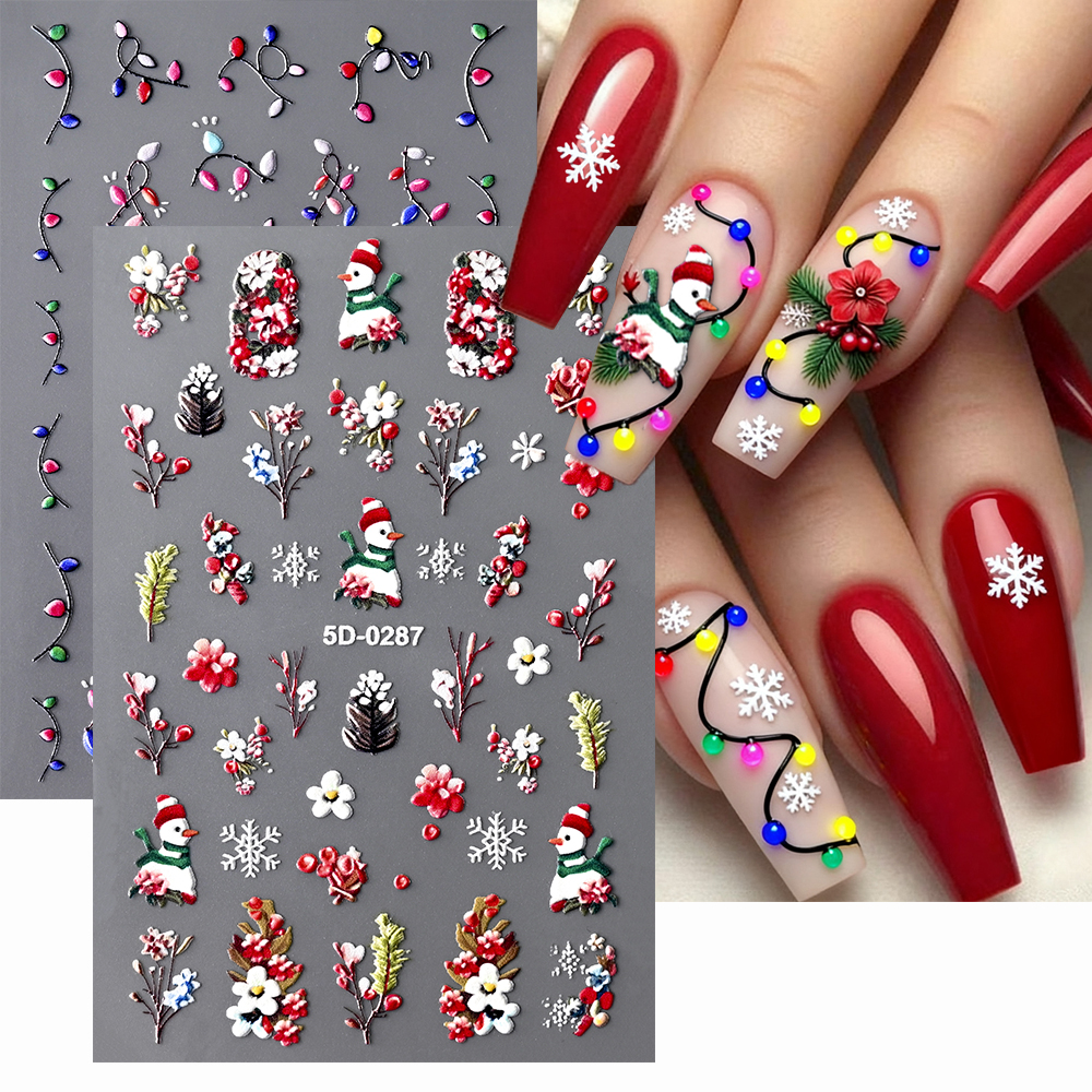 2sheets Christmas Mockingbird  – обзор и цена Nail Art Xmas Design