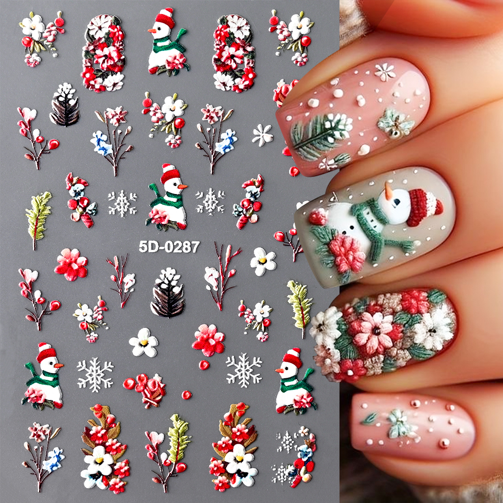 2sheets Christmas Mockingbird  – обзор и цена Nail Art Xmas Design
