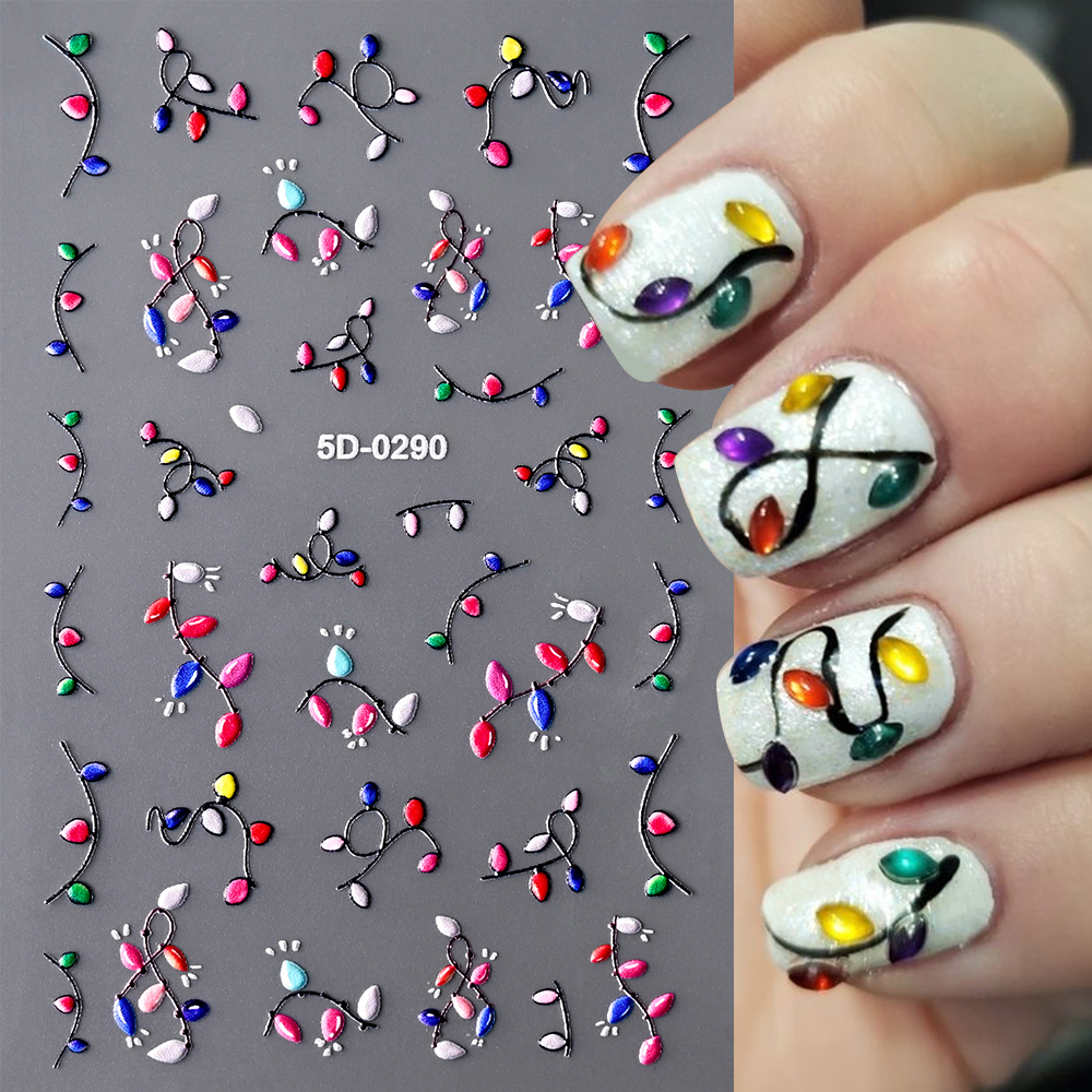 2sheets Christmas Mockingbird  – обзор и цена Nail Art Xmas Design