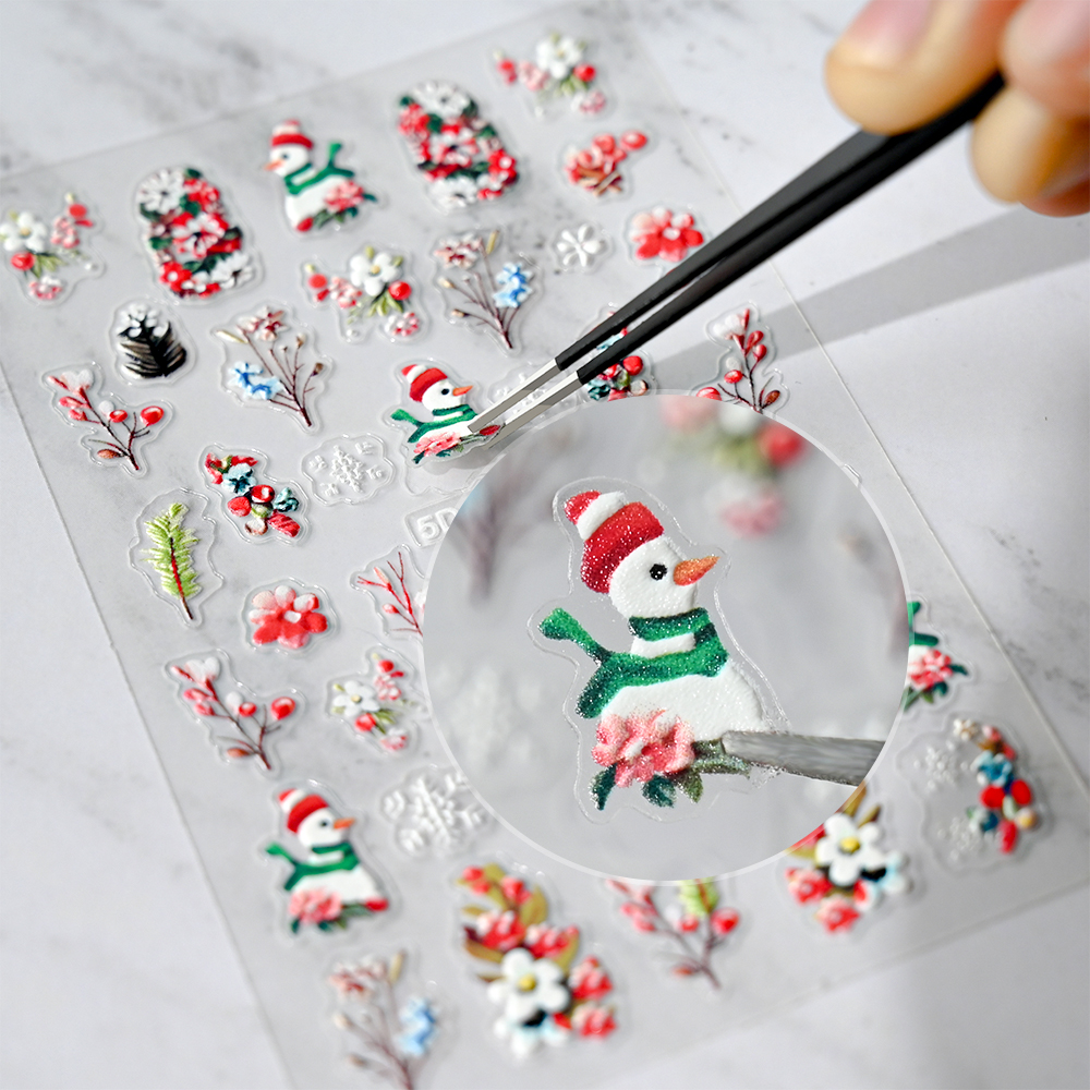 2sheets Christmas Mockingbird  – обзор и цена Nail Art Xmas Design