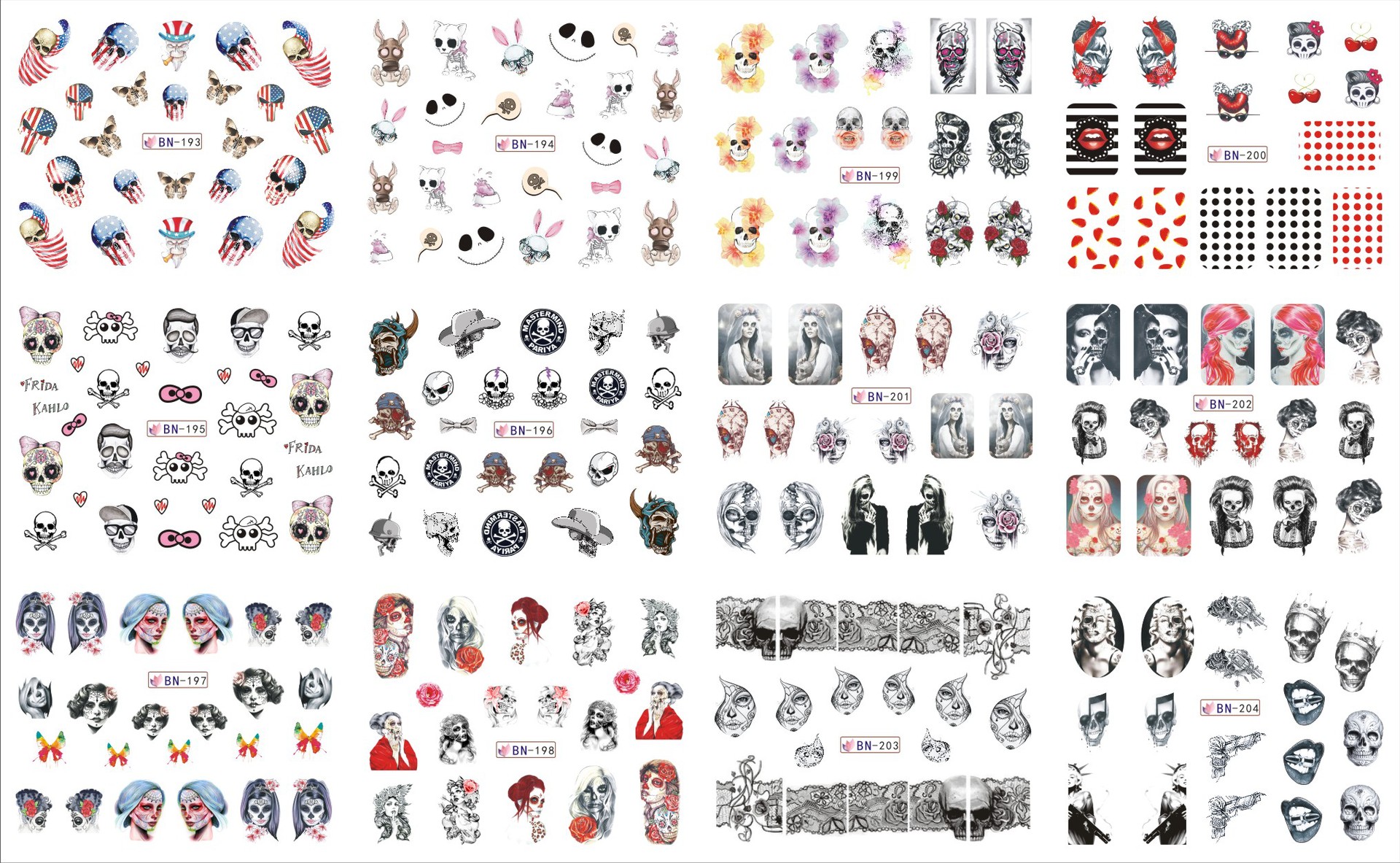 12 Sheets Various Halloween El – обзор и цена Nail Art Zombie