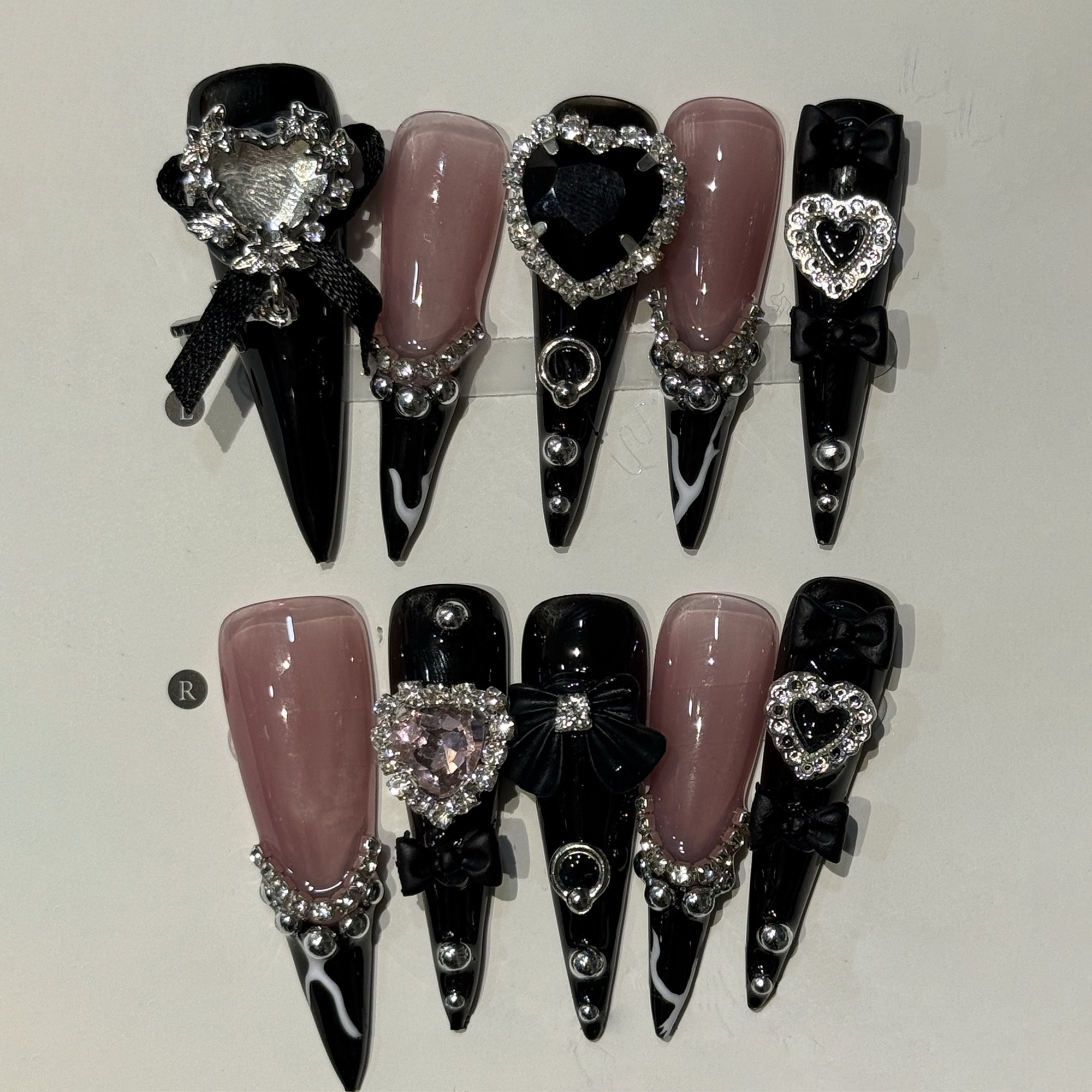 10pcs Cat Eye French Stiletto  – обзор и цена Nail Art Full Cat Eye