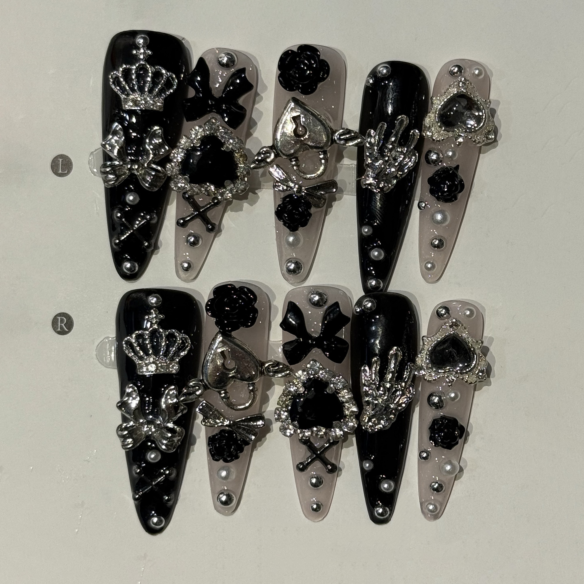 10pcs Cat Eye French Stiletto  – обзор и цена Nail Art Full Cat Eye