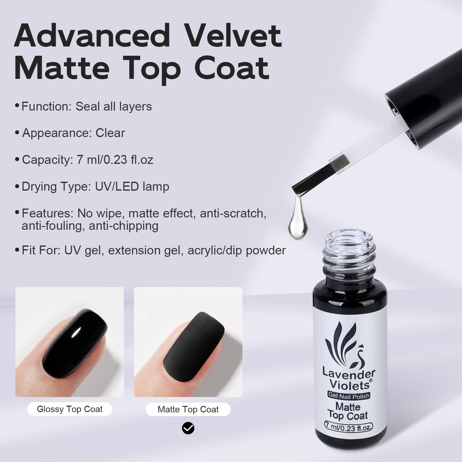 7ml No Wipe Matte Top Coat Soa – обзор и цена Gel Top Coat