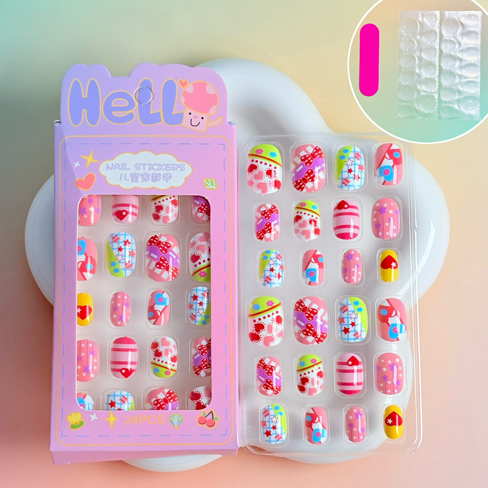 24Pcs/Box Lovely Red Cherry St – обзор и цена Nail Art Strawberry
