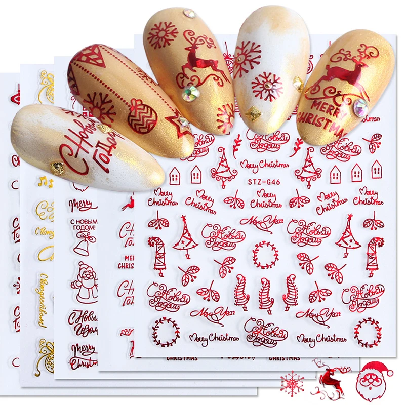 Christmas Nails Accesories Red – обзор и цена Nail Art Xmas Design