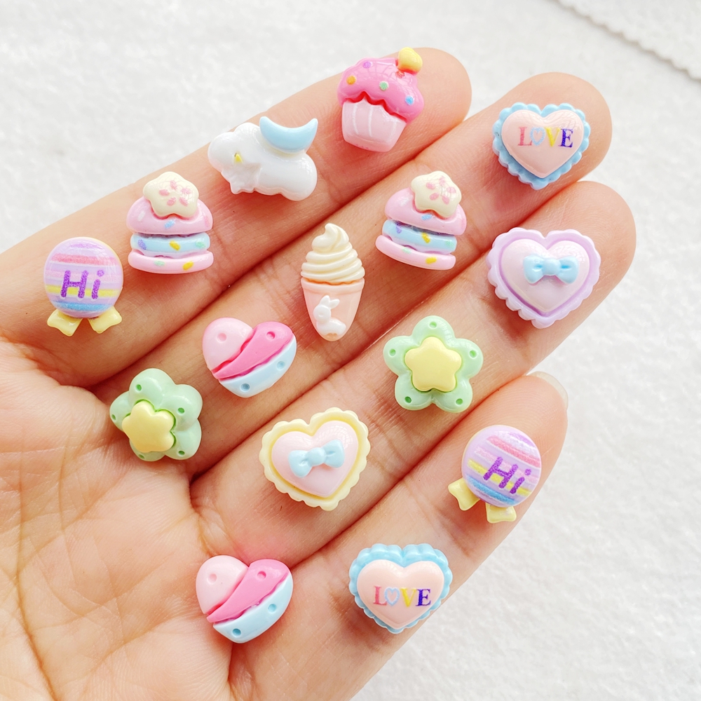 30pcs Resin Colorful 3D Cute S – обзор и цена Nail Art Strawberry