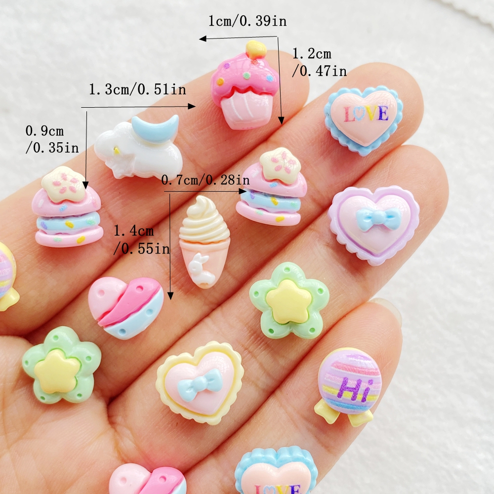 30pcs Resin Colorful 3D Cute S – обзор и цена Nail Art Strawberry
