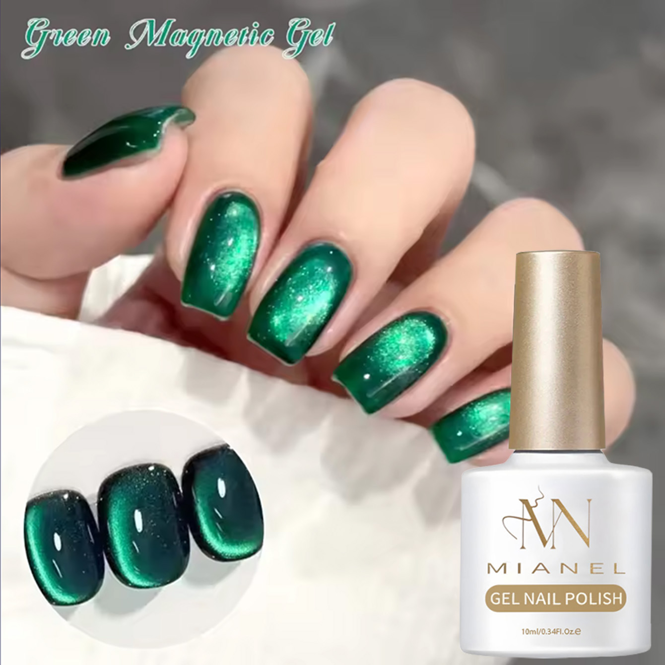 MAINEL 10ML 1Pcs High Saturati – обзор и цена Nail Art Emerald Green