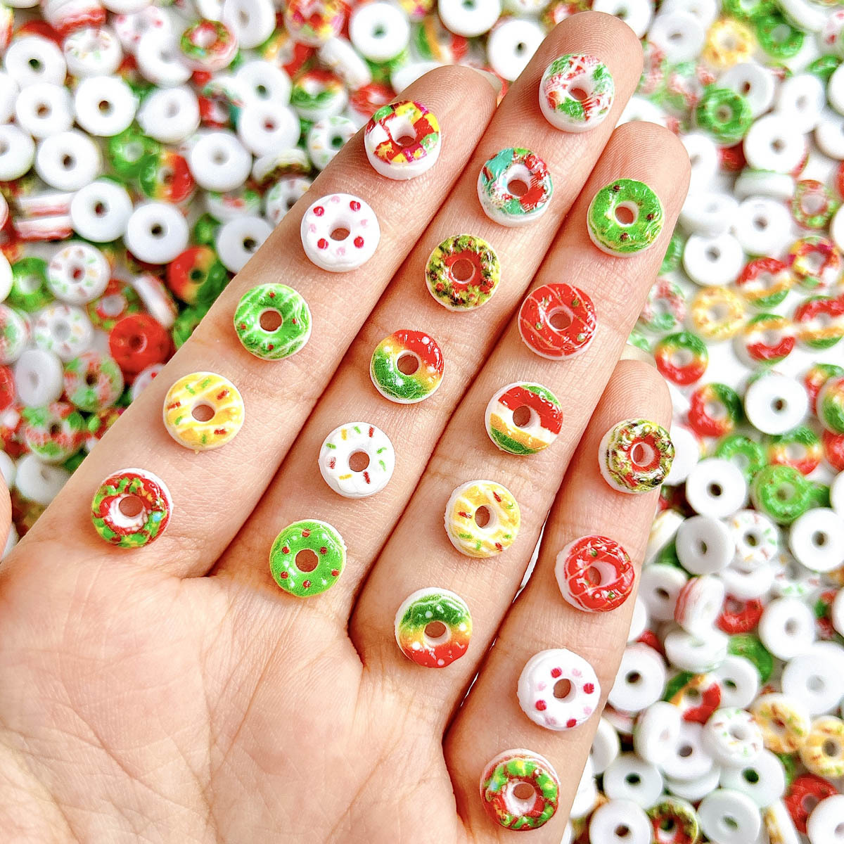 30PCS 3D Acrylic Doughnuts Bre – обзор и цена Nail Art Xmas Design