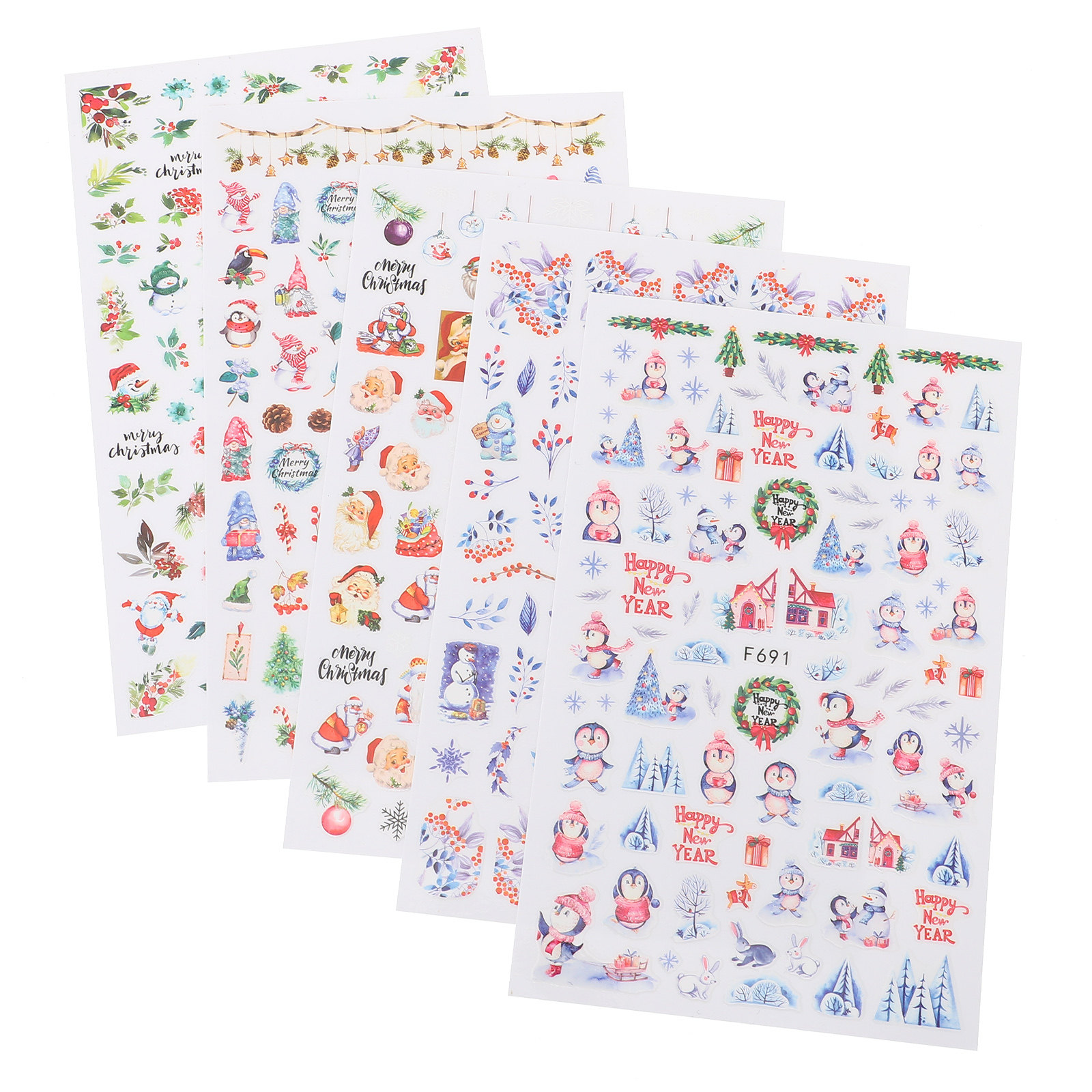 10 Sheets Christmas Nail Art S – обзор и цена Nail Art Xmas Design