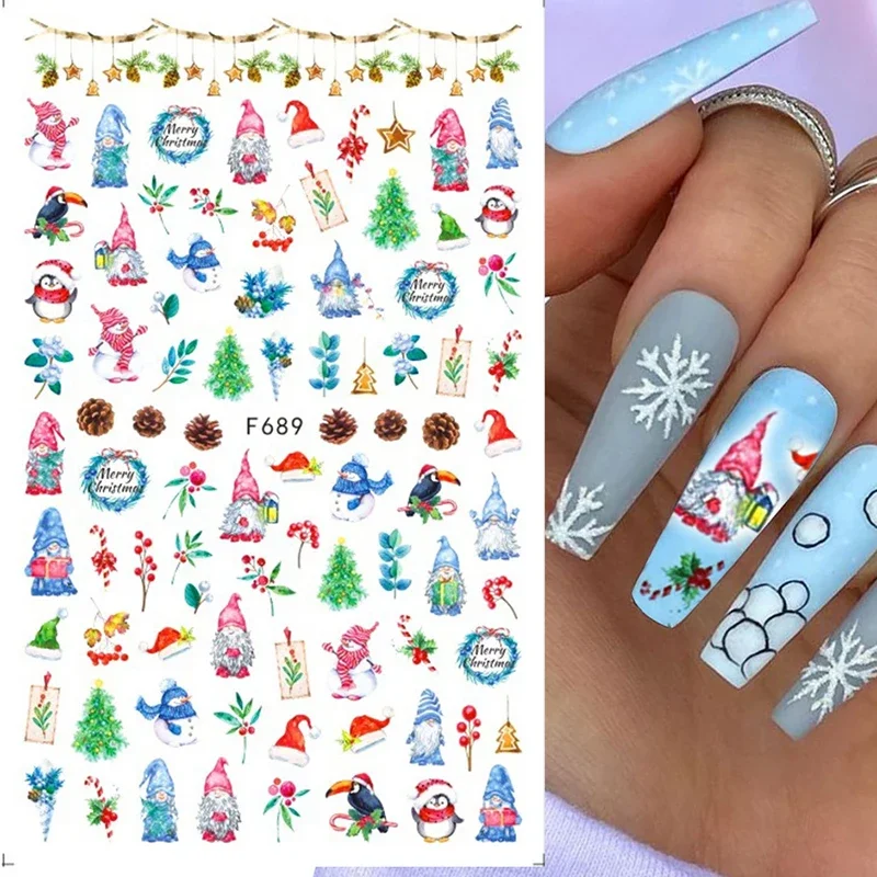 Xmas Nails Stickers Winter San – обзор и цена Nail Art Xmas Design