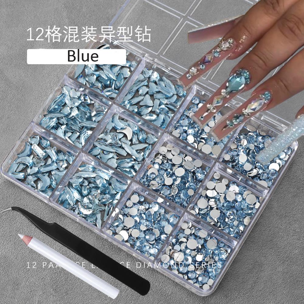 12Grids 3D Emerald Green Nail  – обзор и цена Nail Art Emerald Green