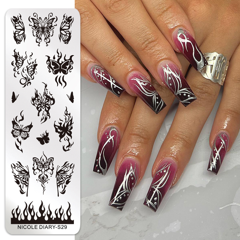 NICOLE DIARY Butterfly Nail Ar – обзор и цена Nail Art Leopard