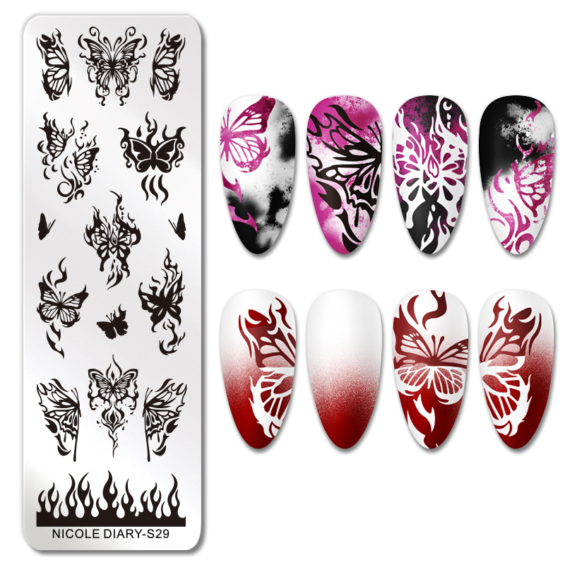 NICOLE DIARY Butterfly Nail Ar – обзор и цена Nail Art Leopard