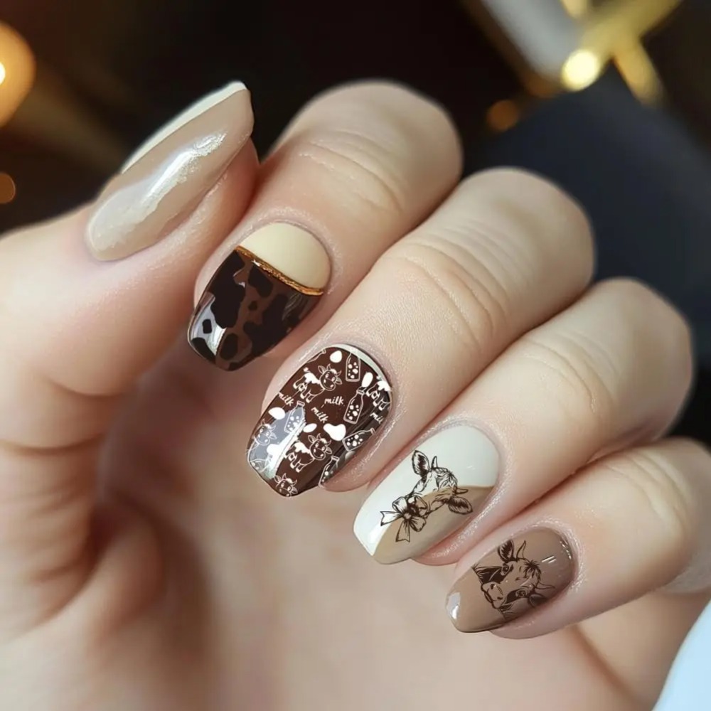3pcs Cow-Theme Nail Stamping P – обзор и цена Nail Art Leopard
