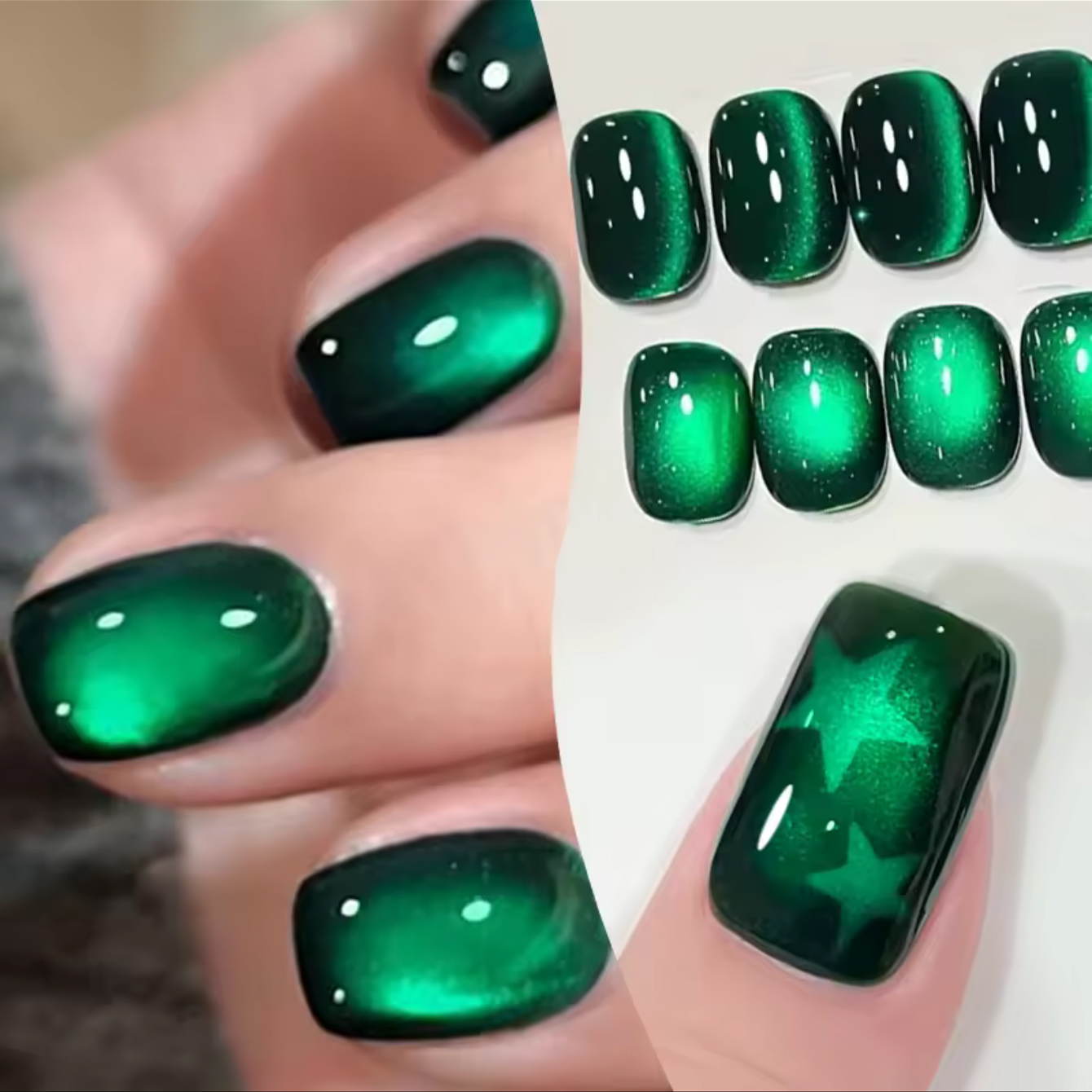 MIANEL 10ML Emerald Cat Eye Ge – обзор и цена Nail Art Emerald Green