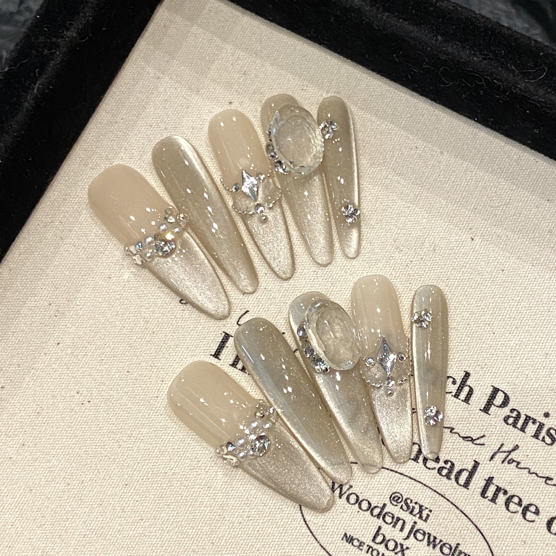 Handmade Nude Press on Nails C – обзор и цена Nail Art Full Cat Eye