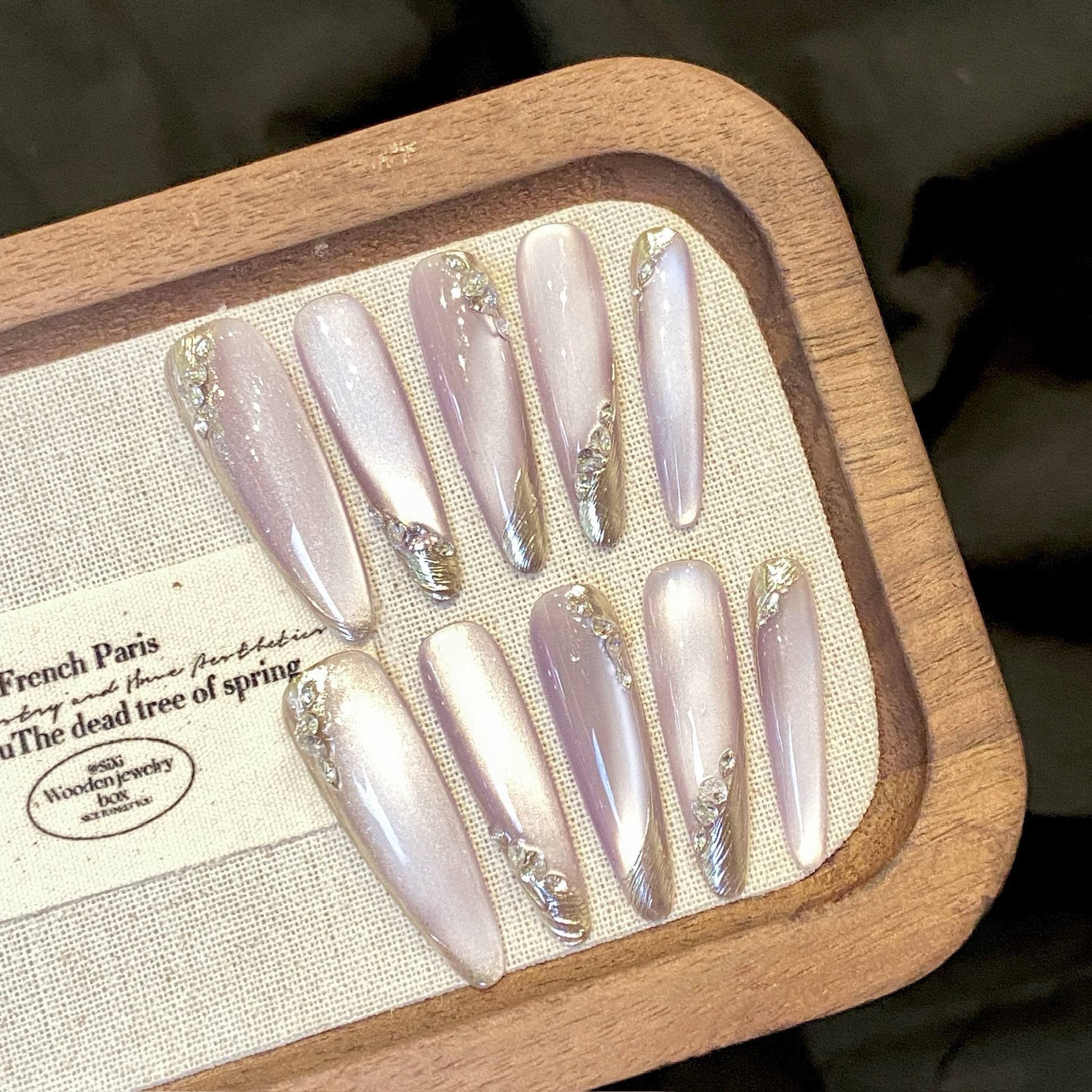 Handmade Nude Press on Nails C – обзор и цена Nail Art Full Cat Eye
