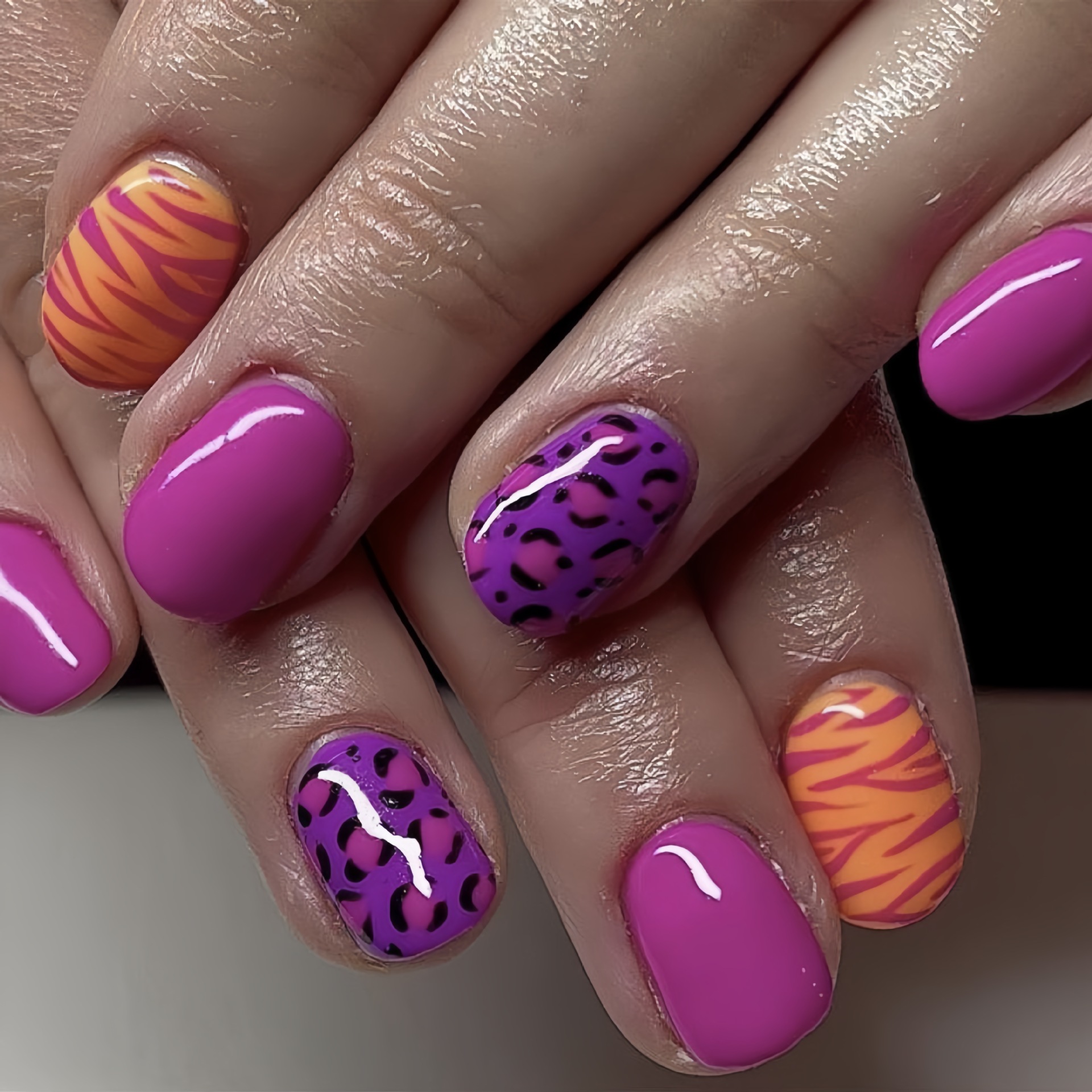 Short long fake nails for wome – обзор и цена Nail Art Leopard