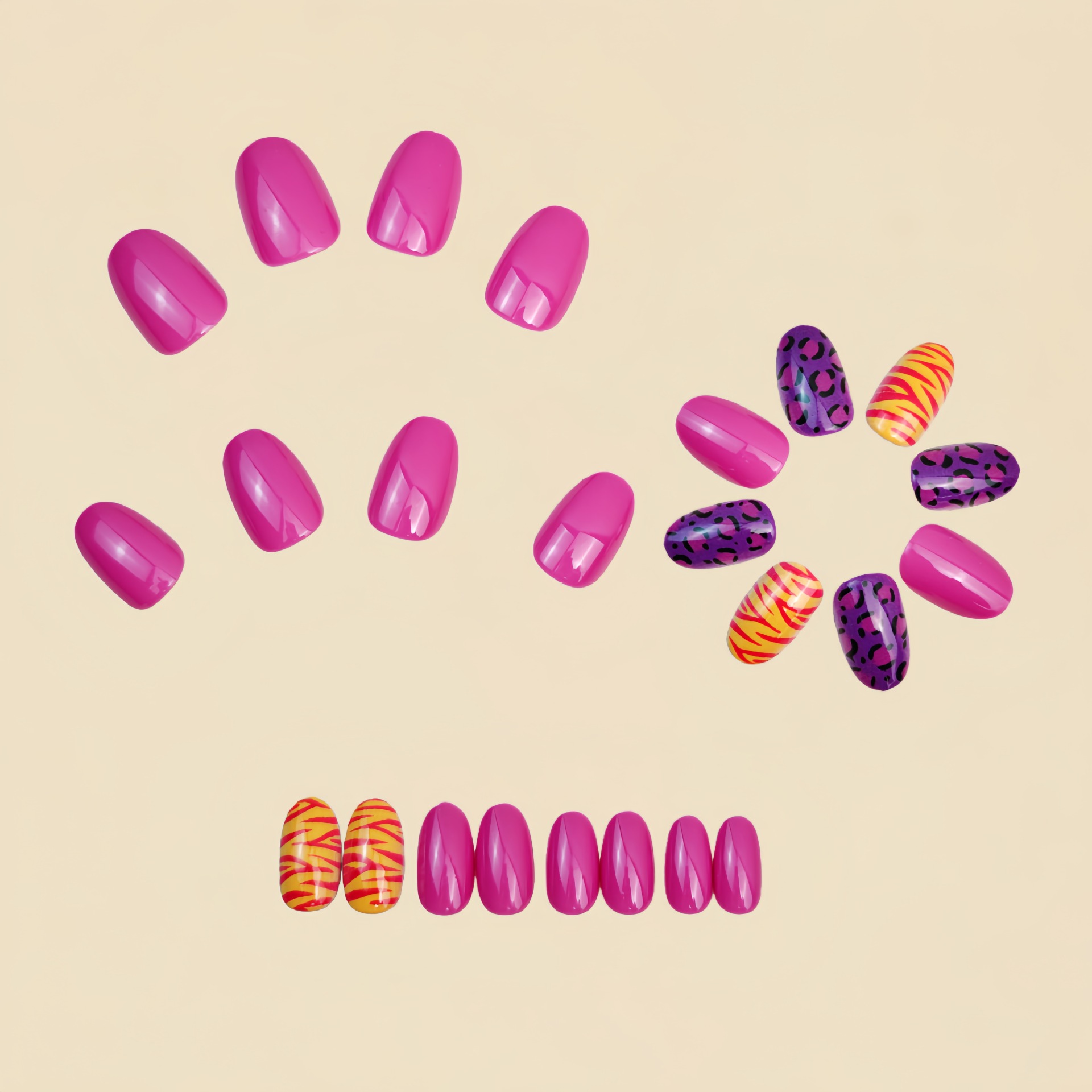 Short long fake nails for wome – обзор и цена Nail Art Leopard
