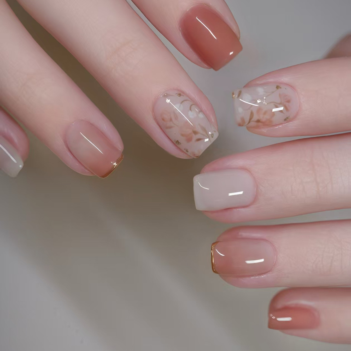 24Pcs Short Square Ballet Pres – обзор и цена Nail Art Strawberry