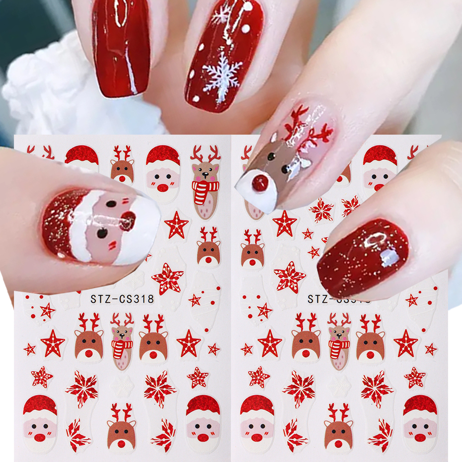 Christmas Santa Claus Elk Nail – обзор и цена Nail Art Xmas Design