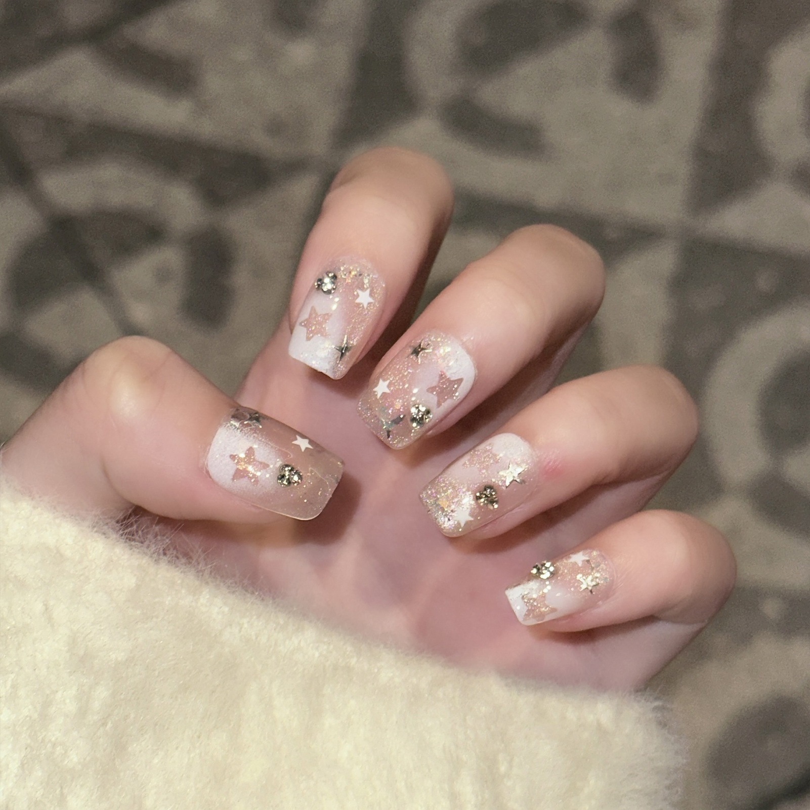 10PCS Short Square Fake Nails  – обзор и цена Nail Art Strawberry