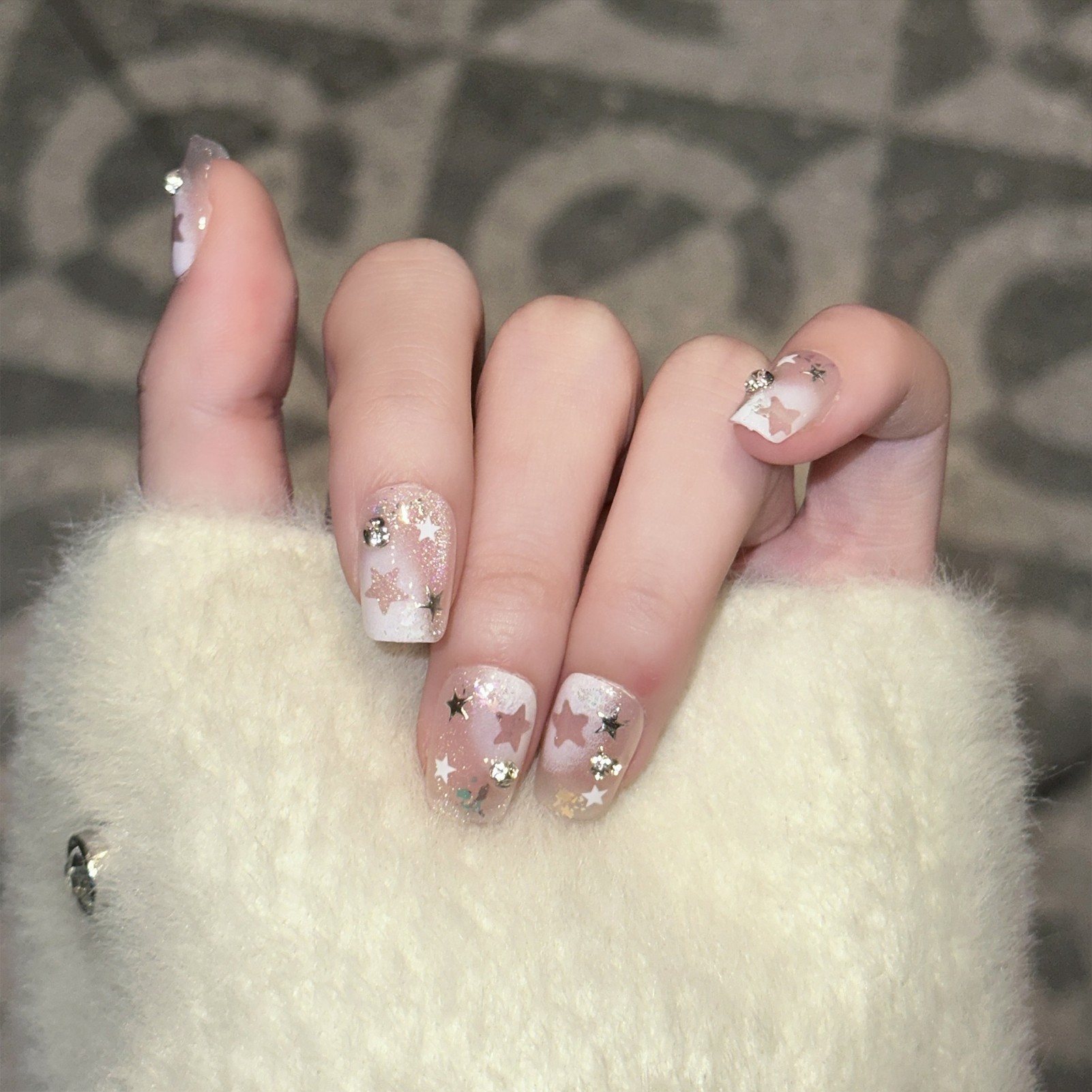 10PCS Short Square Fake Nails  – обзор и цена Nail Art Strawberry