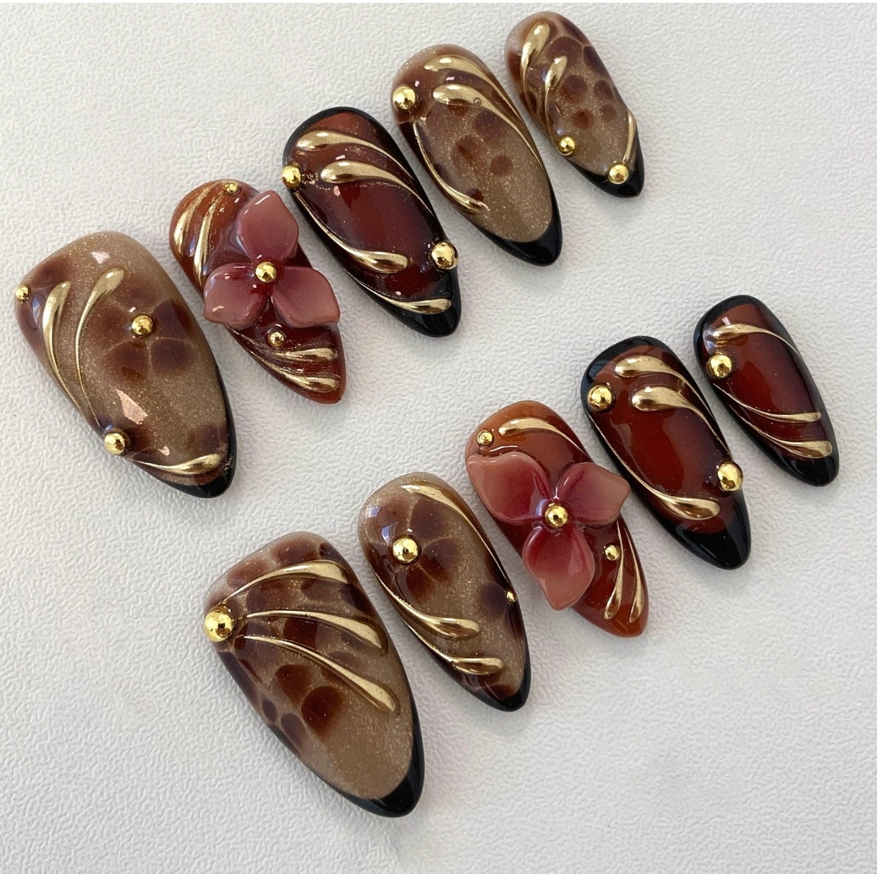 24pcs Leopard Print Brown Nail – обзор и цена Nail Art Leopard