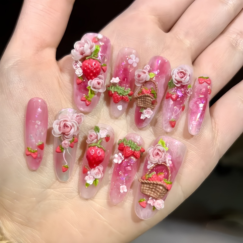 1 Pc Strawberry Nail Mold Frui – обзор и цена Nail Art Strawberry