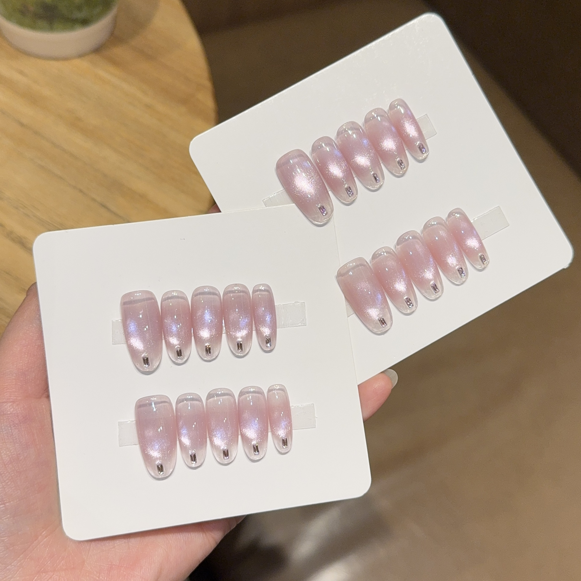 10pcs Handmade Long Oval Press – обзор и цена Nail Art Full Cat Eye