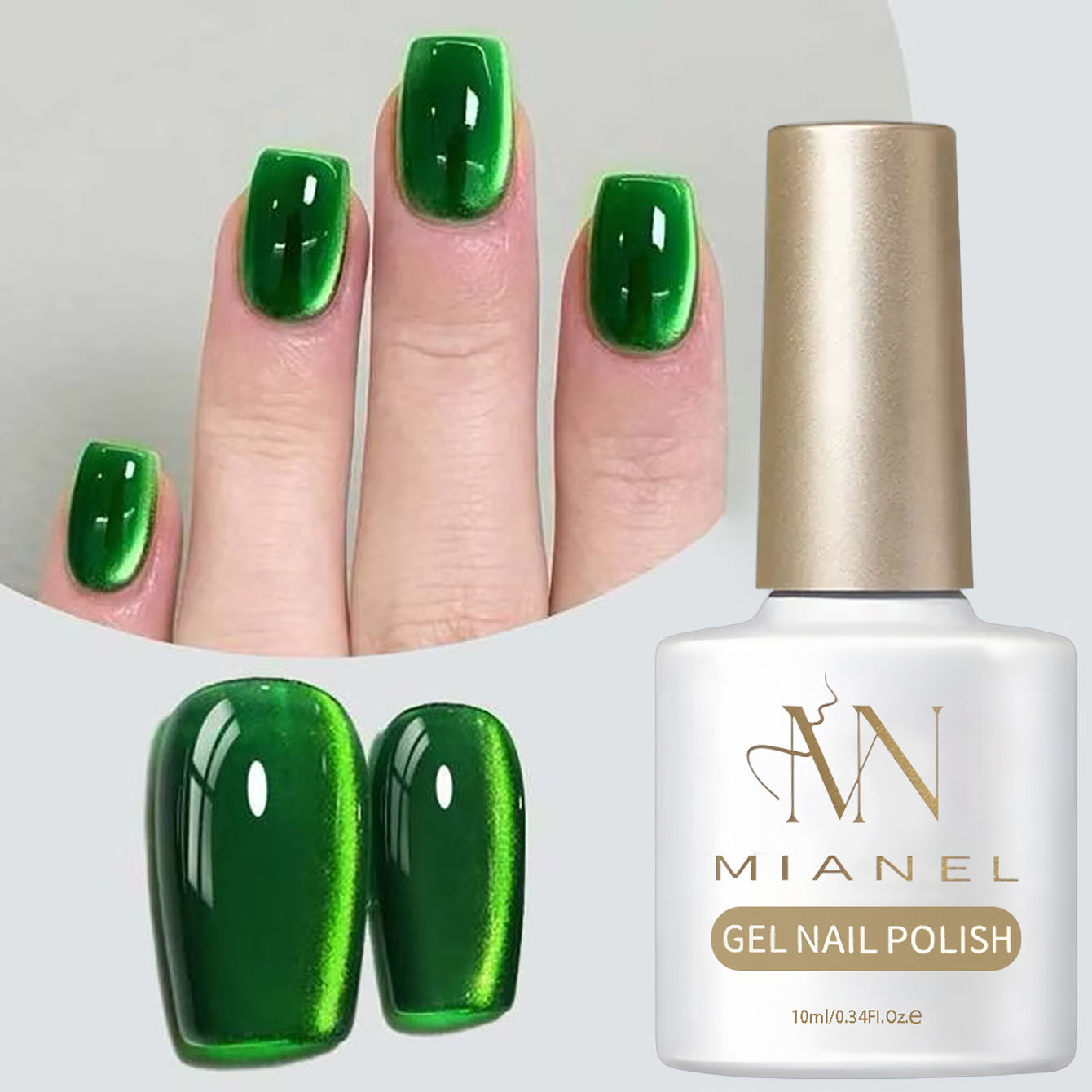 MIANEL 10ML Green Nail Polish  – обзор и цена Nail Art Emerald Green
