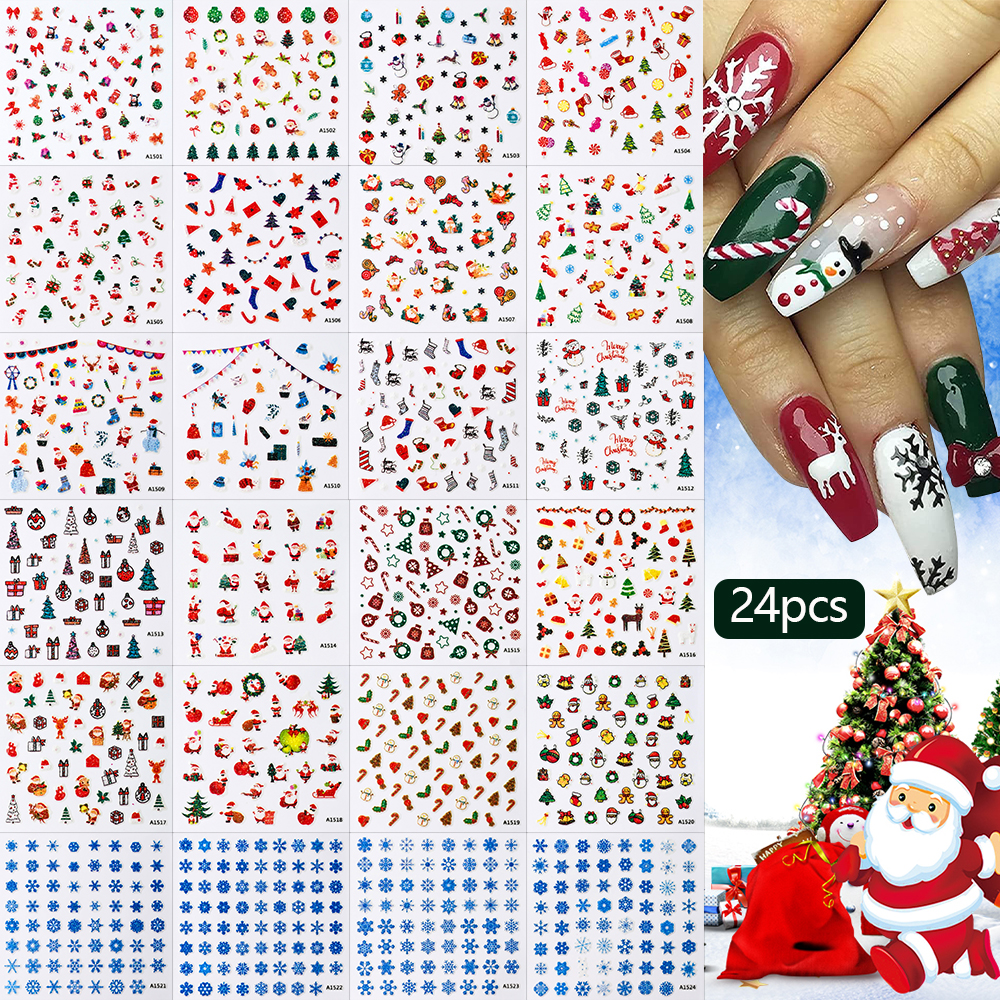 24pcs 3D Christmas Nail Art St – обзор и цена Nail Art Xmas Design