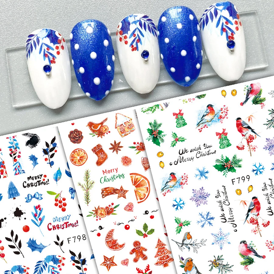 Christmas Nail Stickers Festiv – обзор и цена Nail Art Xmas Design