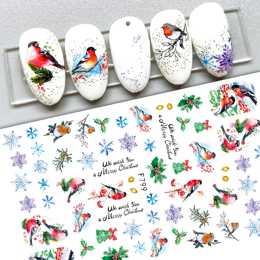 Christmas Nail Stickers Festiv – обзор и цена Nail Art Xmas Design