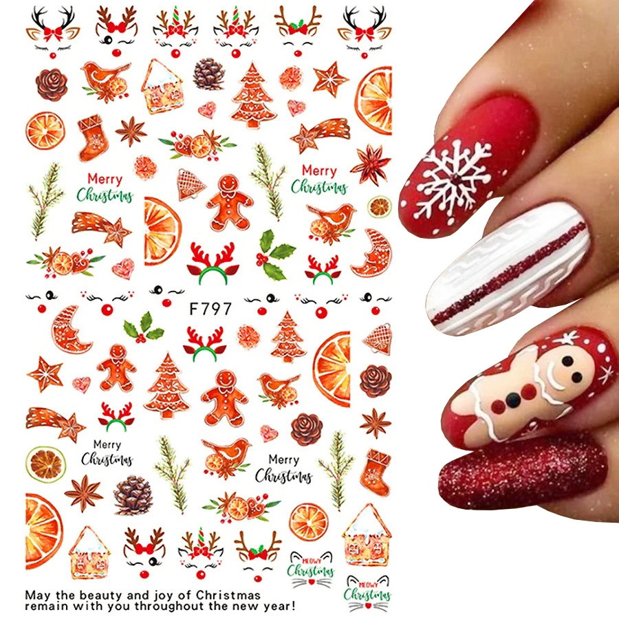 Christmas Nail Stickers Festiv – обзор и цена Nail Art Xmas Design