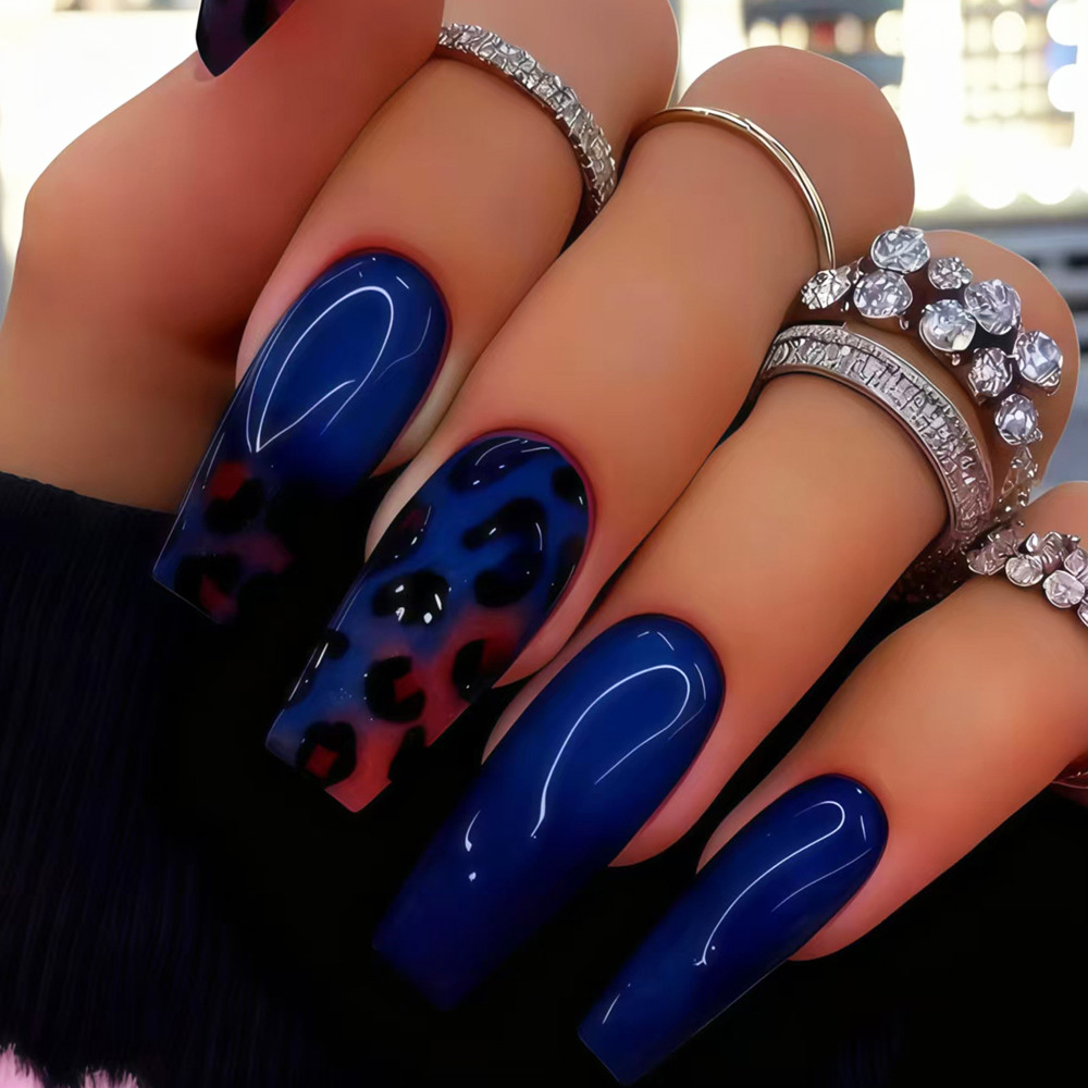 Medium fake nails tips for wom – обзор и цена Nail Art Leopard