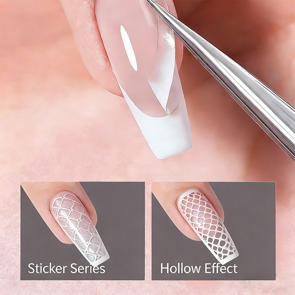 1pcs French Tip Guide Hollow G – обзор и цена Nail Art Leopard