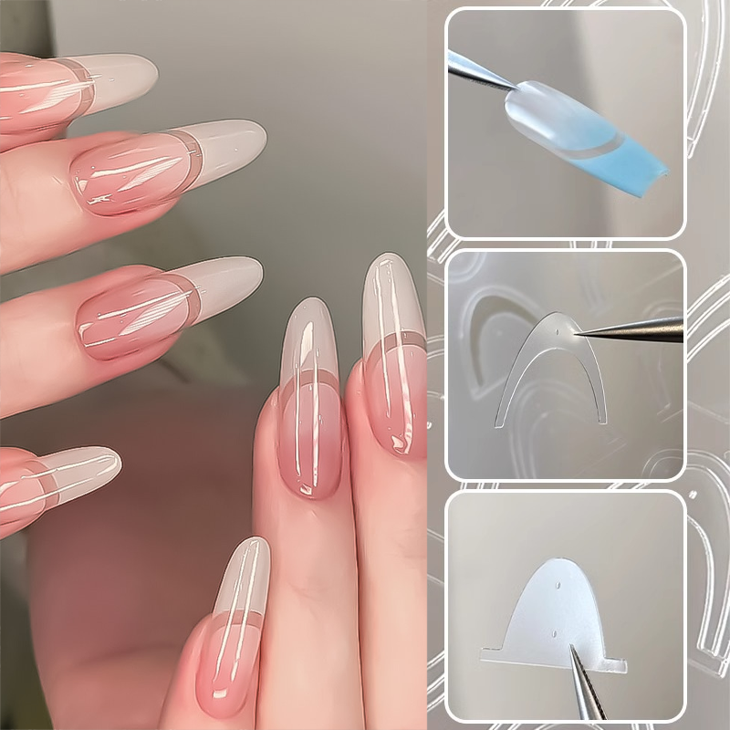 1pcs French Tip Guide Hollow G – обзор и цена Nail Art Leopard
