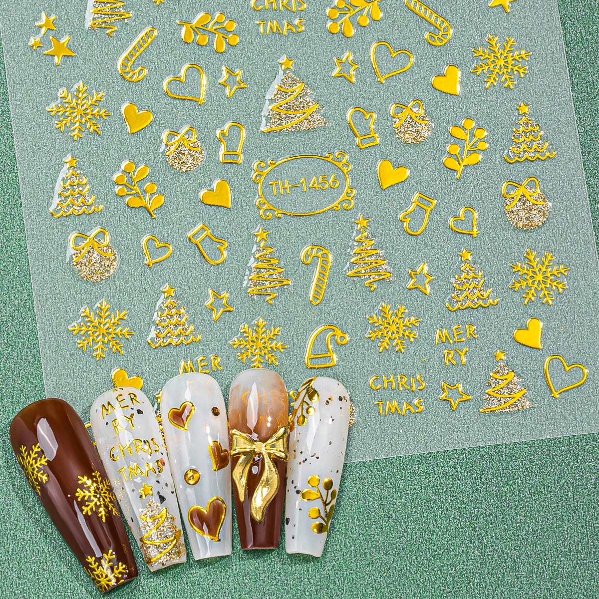2pcs Cute New Year Cartoon Nai – обзор и цена Nail Art Xmas Design