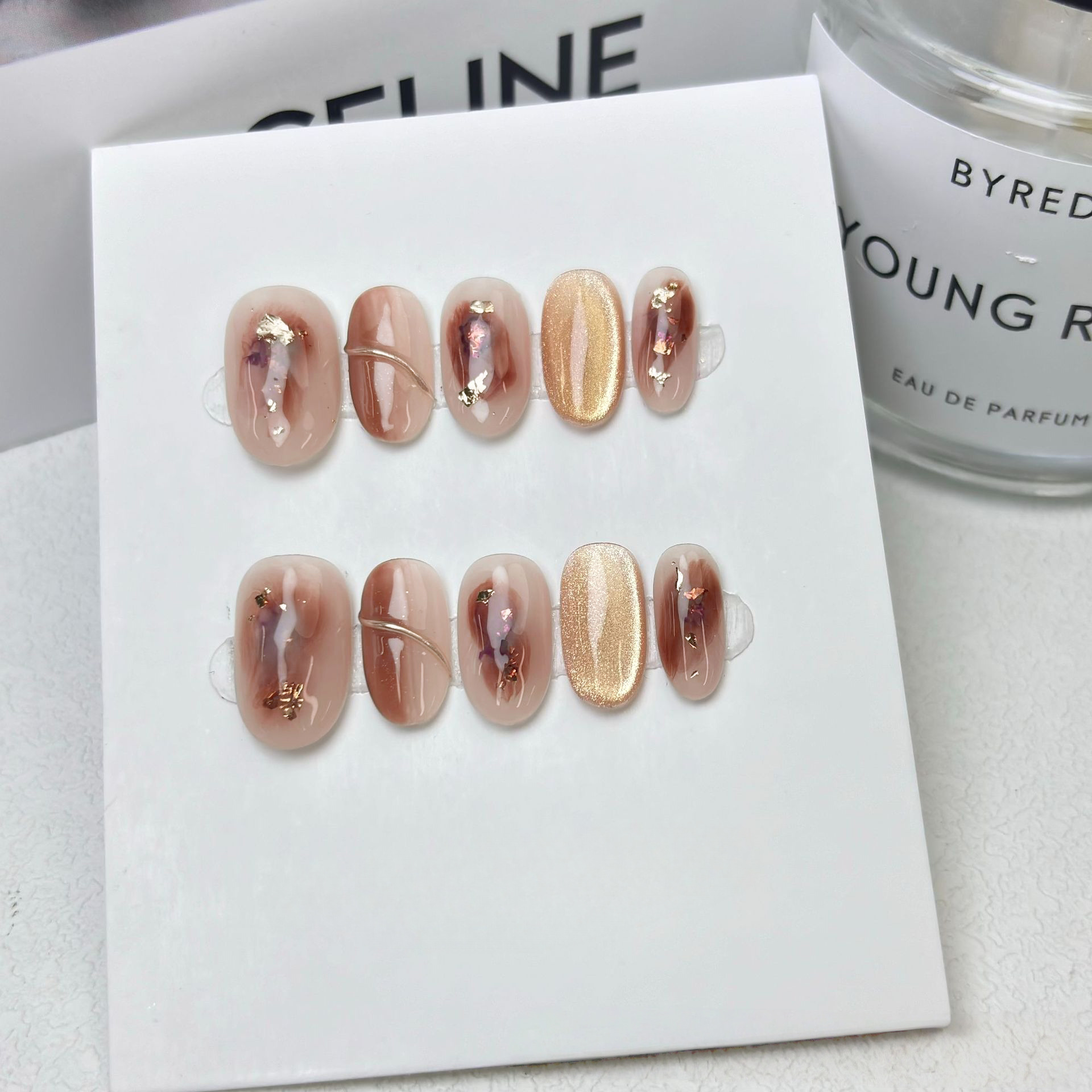 10pcs Short Square Handmade Pr – обзор и цена Nail Art Full Cat Eye