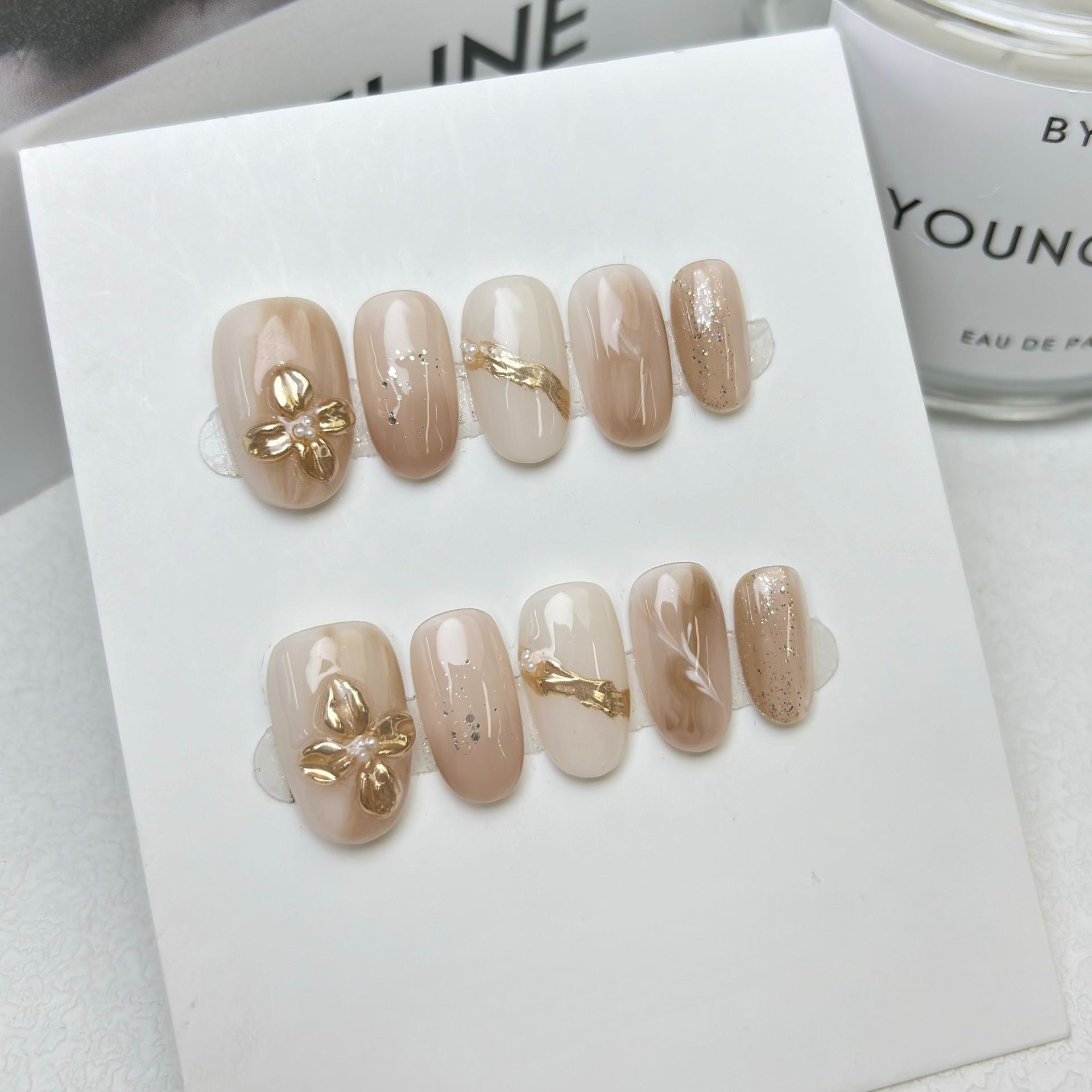 10pcs Short Square Handmade Pr – обзор и цена Nail Art Full Cat Eye